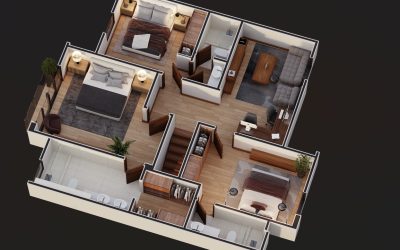 05, Axonometricas casa tipo A, segundo nivel, opcion sala familiar