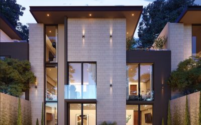 06, Exterior No6, CASA TIPO B, tres niveles, fachada posterior sin pergola