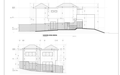 CASA 40 - ELEVACION POSTERIOR Y ELEVACION LATERAL DERECHA (1)